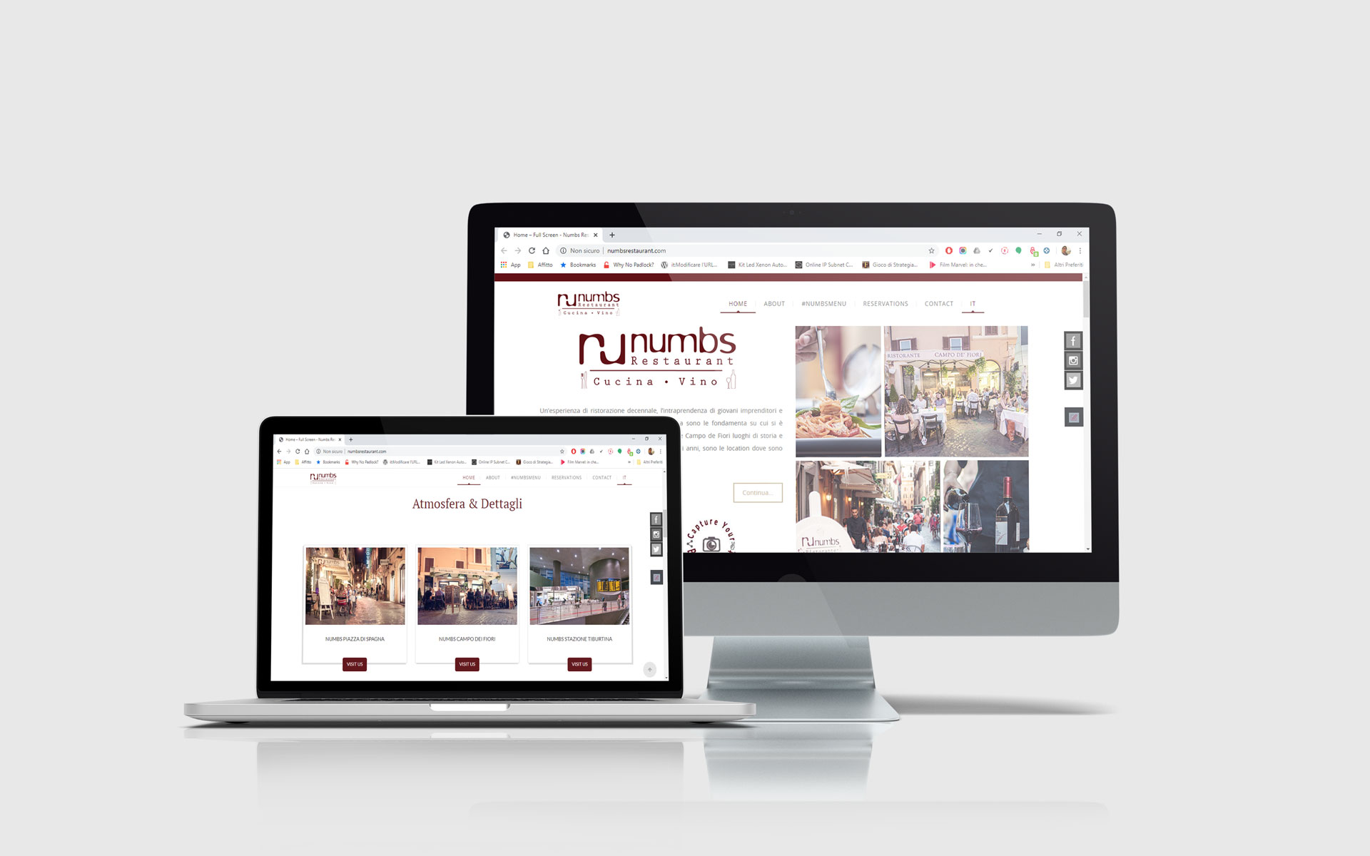 Realizzazione siti web - Numbs_Restaurant_devices