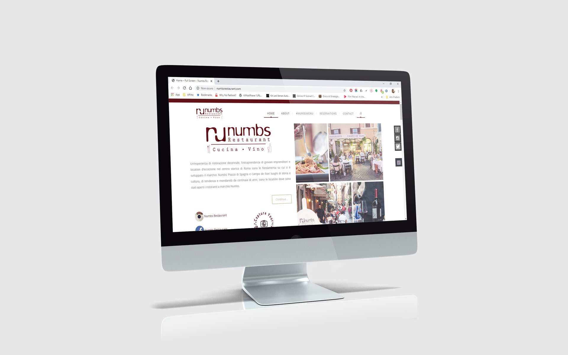 Realizzazione siti web lecce roma - Numbs_Restaurant_monitor
