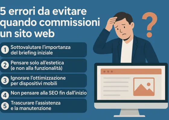 5 errori da evitare quando commissioni un sito web